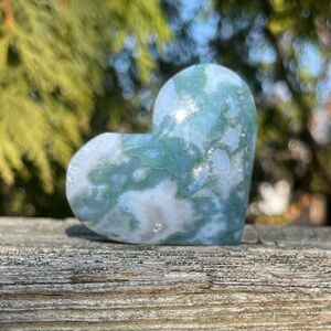 Moss Agate Heart